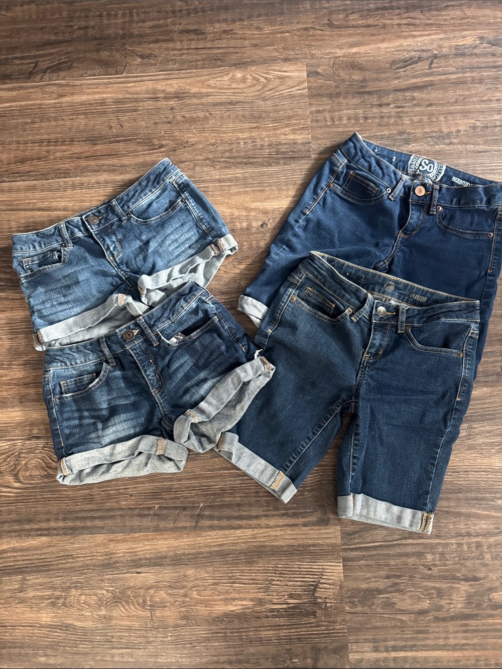 SO Juniors Denim Shorts Bundle in Various Blue Washes